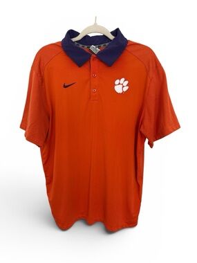 Nike Men’s Orange/Purple Clemson Tigers Polo size XL